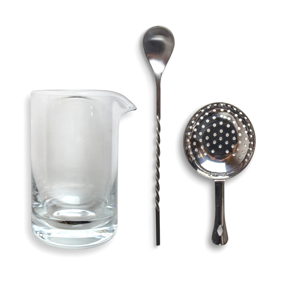 Bar set of glass, Julep Strainer,Bar stirrer spoon Cocktail mixing set for bar