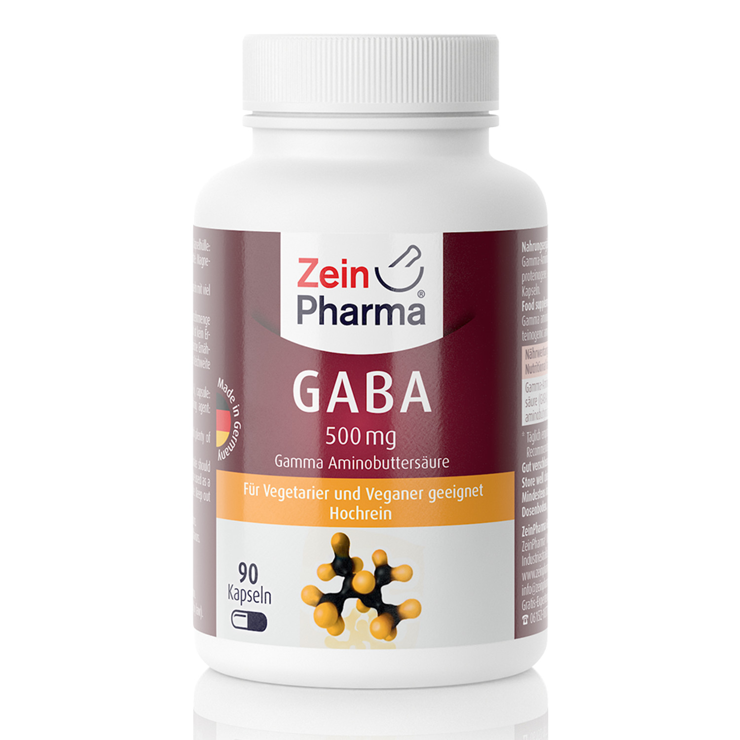 ZeinPharma GABA Capsules Sleeping Pills Made In Germany 100% Pure Quality Improve Sleep Private Label Vegan Product