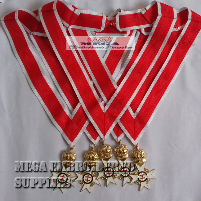 Масонский рыцарь Templar Preceptor Jewels and collarette
