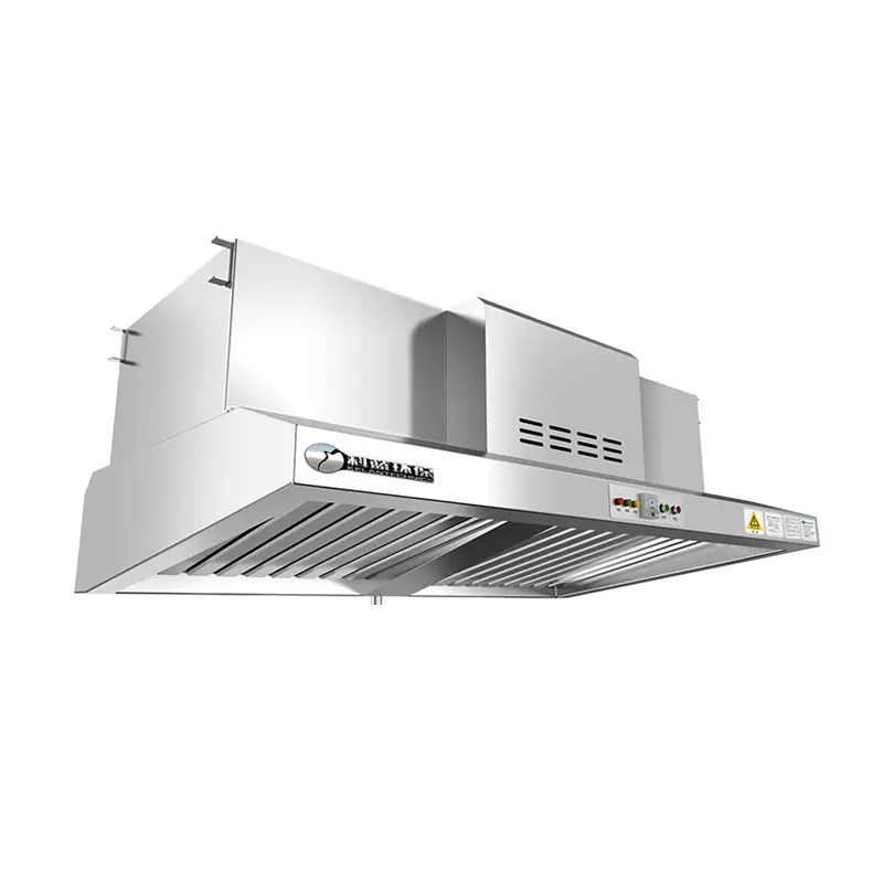 Commercial Kitchen Exhaust Canopy Hood With Built-in Electrostatic Air Cleaners ESP