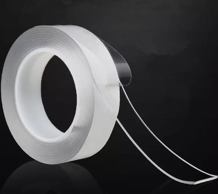 Моющаяся клейкая лента nanoTape 5 м/фута, многоразовая клейкая силиконовая лента, легко снимается, не оставляет следов, прилипает к стеклу,