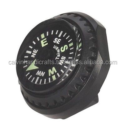 Collectible Vintage Black Liquid Filled Water Resistant Watchband Compass CHCOM638