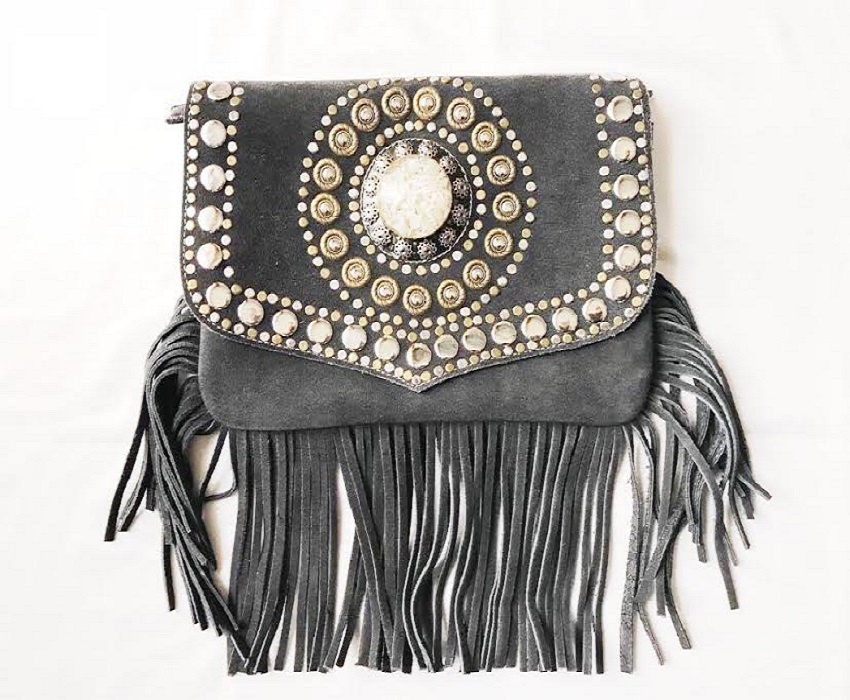 Handmade Moroccan Genuine Suede hand/shoulder Bag