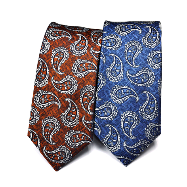 Personalized Paisley Cotton Neck Tie Set