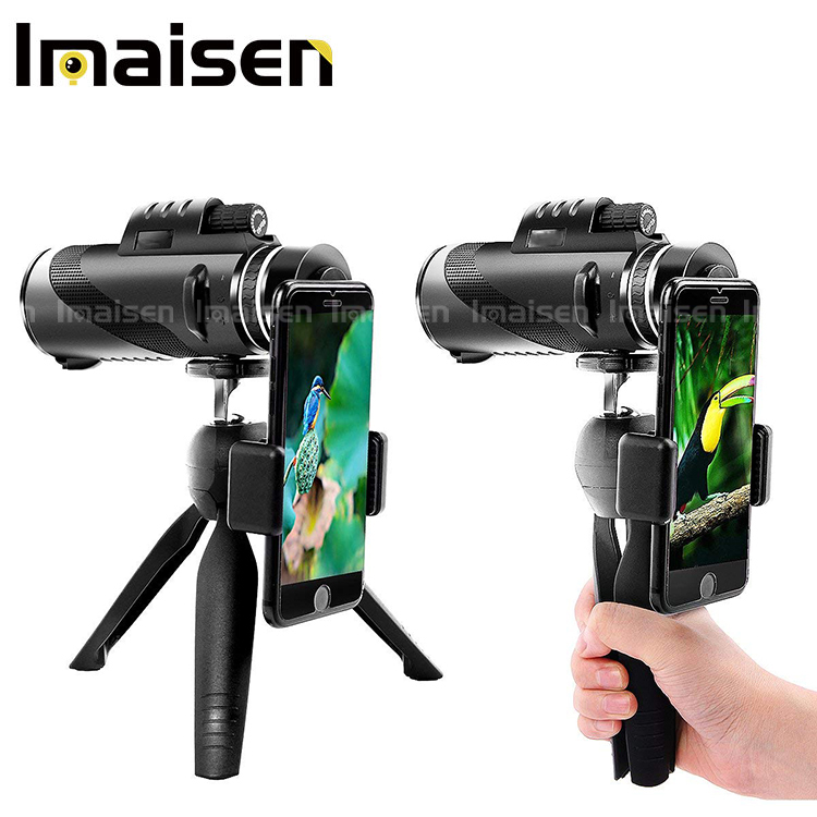 12x50monocular телескоп высокой мощности водонепроницаемый BAK4 Prism для взрослых Охота Отдых на природе с bluetooth пульт дистанционного спуска затвора для мобильного телефона
