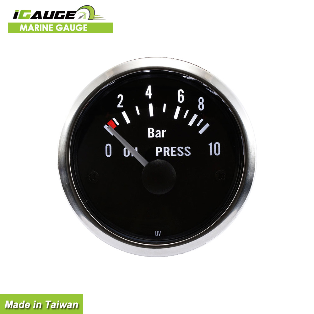 52mm Backlight LED Marine Oil Pressure Gauge