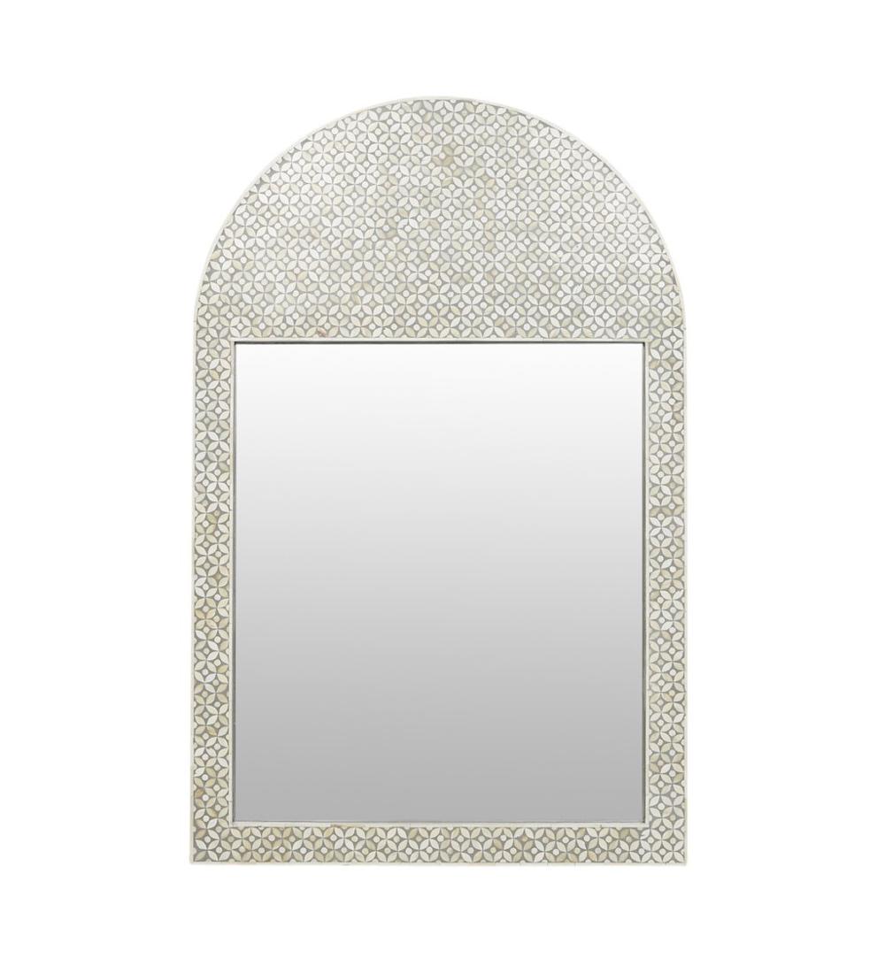 Bone Inlay Arch Mirror Geometric