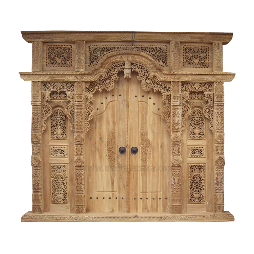 Классический Teak Gebyok этнический стиль, полная дверь Модель Javanesse резьба.