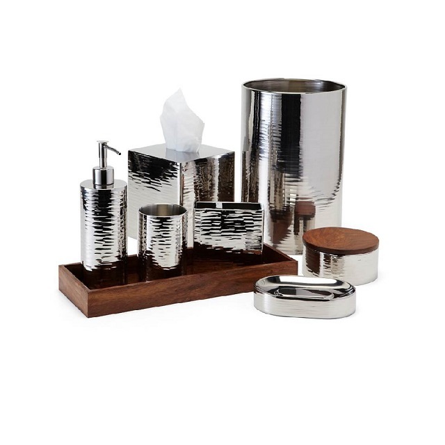 Standard Design Home Decorative Bathroom Set Premium Quality Metal Silver Color Bathroom Set Hot Selling Bathroom Accessories
