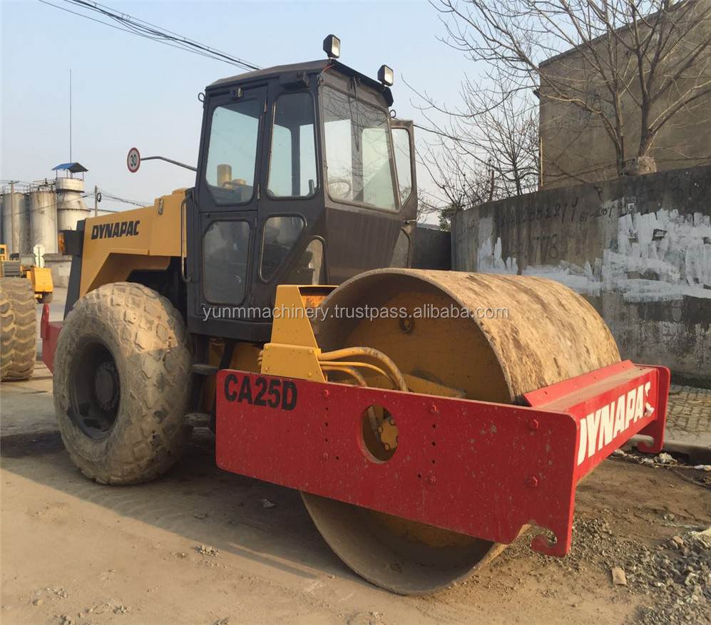 Used Dynapac road roller CA25D CA30D, single drum roller