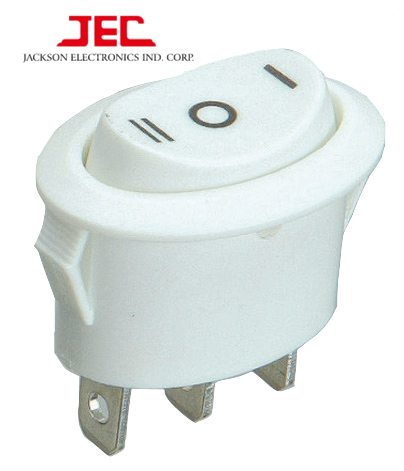 JEC RLEIL White Ellipse ROCKER SWITH 606 Series ON-OFF SPST SPDT Single Pole color round switch
