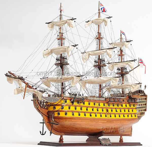 HMS Victory окрашенная (L80) -вьетнамская Высококачественная деревянная модель высшего качества из кедрового дерева