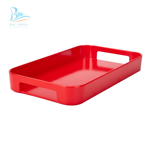 Red Color Vietnam Lacquer Tray. Lacquerware Serving Tray