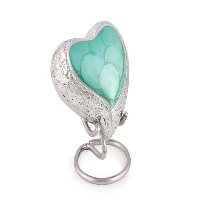 Baby Jade heart keepsake Urn