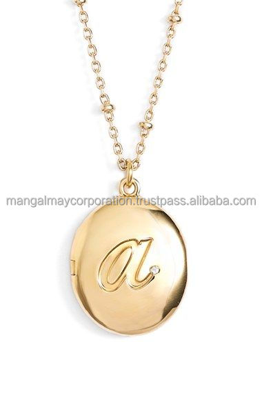 Made in india coin shape gold plated pendant