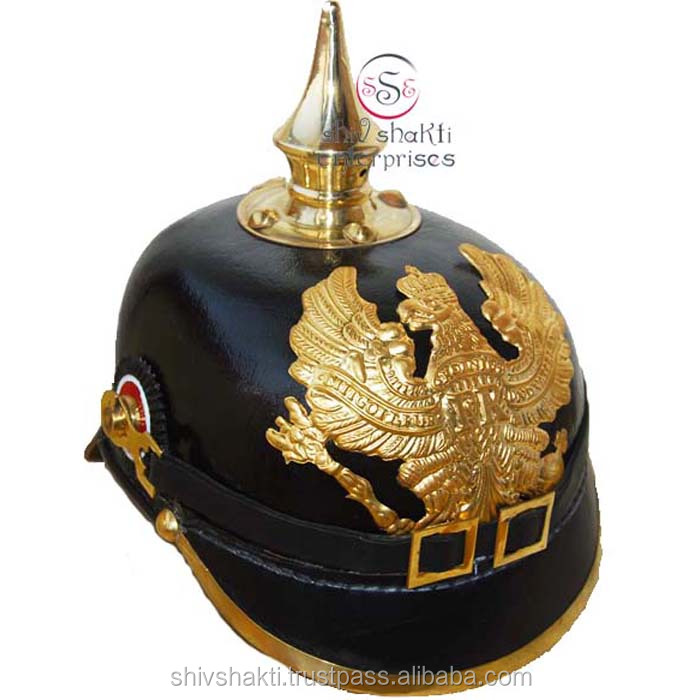 Немецкий шлем, кожаный шлем Pickelhaube, немецкий прусский шлем