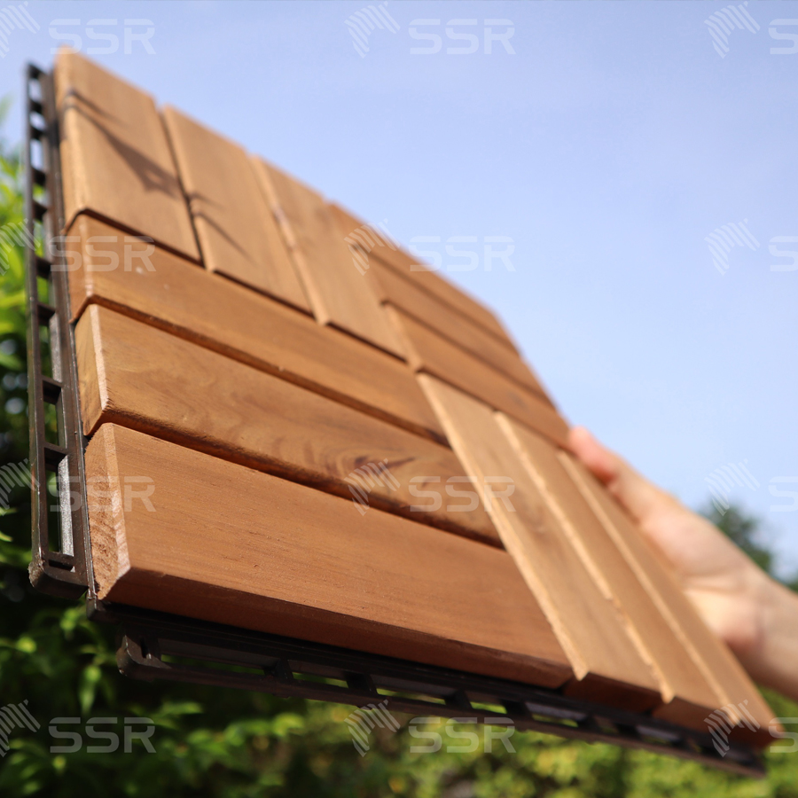 Acacia wood terrace floor tiles for outdoor/garden/courtyard