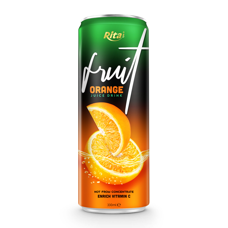 Natural Fruit Juice Rita Orange Juice Drink in can 330ml