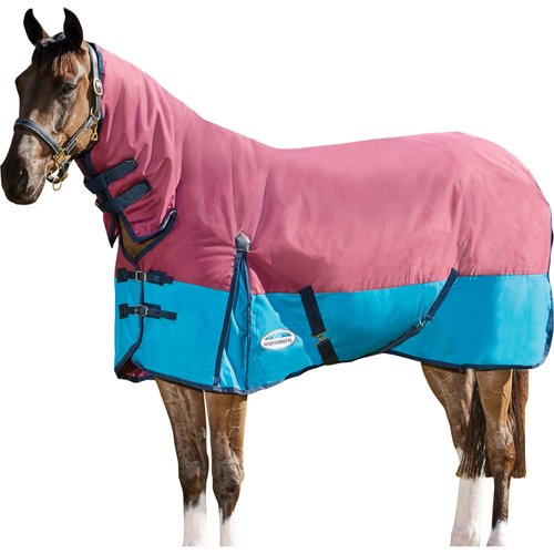 BURGUNDY/ROYAL BLUE COMBO HEAVY HORSE TURNOUT RUG