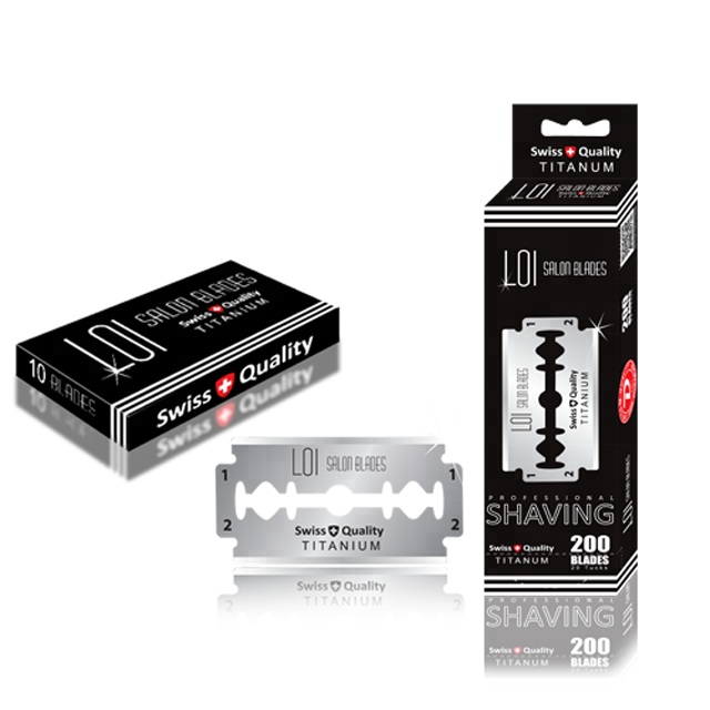 LOI TITANIUM DURABLADE SWISS QUALITY Disposable double edge Razor Blades Men Stainless Safety Barber Salon Shaving Blade