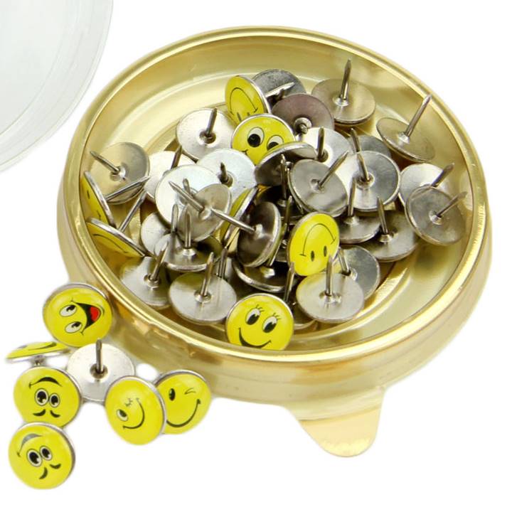 Смайлик лицо фантазии рисунок Pin Thumb Tacks Push булавки