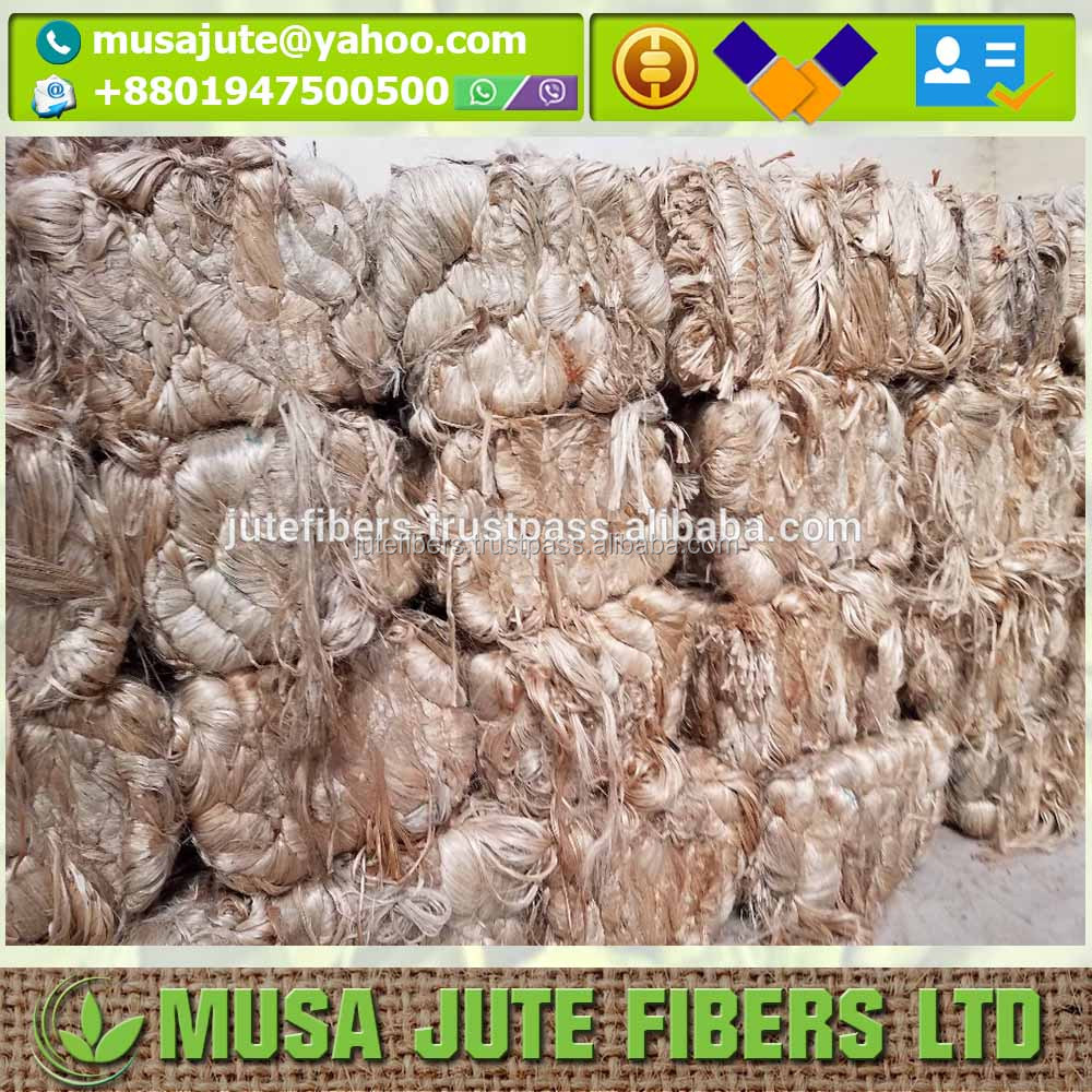RAW JUTE FIBERS GOLDEN YELLOW BTE