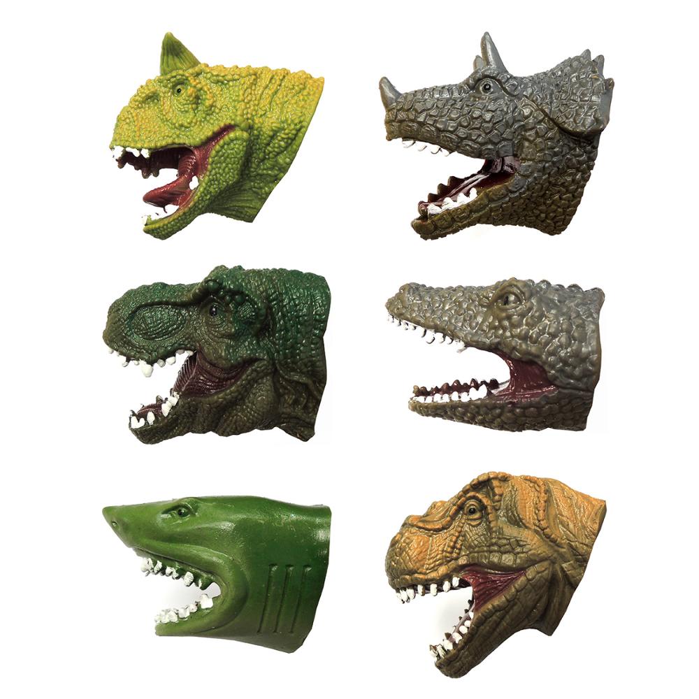 Children Educative Educational Capsule Small Hand Toy TPR Animal Soft Plastic Dino Stretchy Dinosaur Puppet