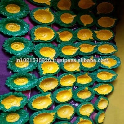 Глиняный дизайн diya rangoli для diwali