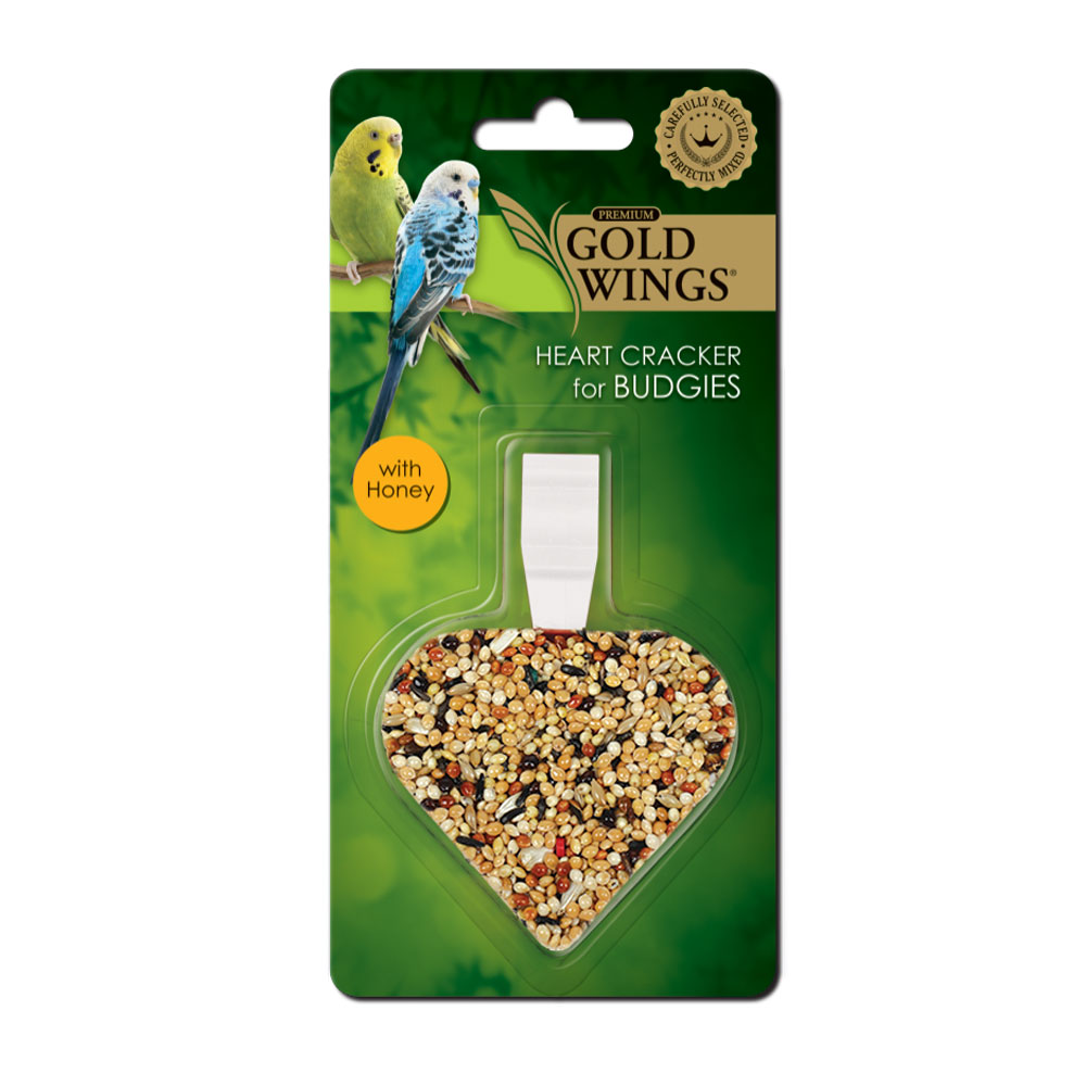 Goldwings Premium Heart Cracker for Budgies - 10 pcs