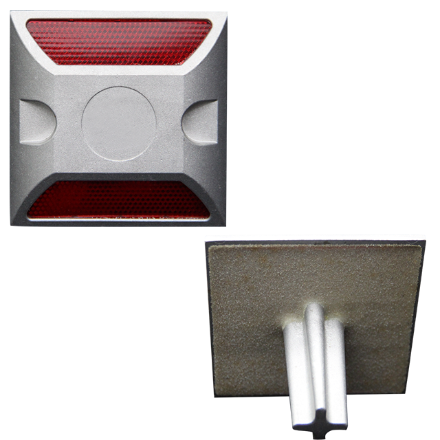 Reflective Road Studs Strong Aluminum Road Pavement Markers For Driveway Safety