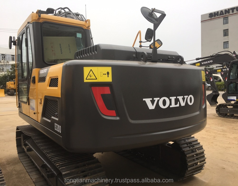 Прочная Подержанная машина оригинальный volvo EC120 экскаватор из Японии во дворе для продажи