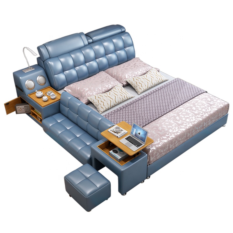 Татами кожаная кровать KING SIZE с умными функциями