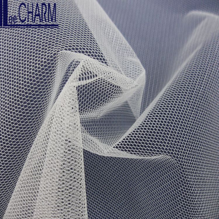 LCY685-2S Taiwan Soft Ivory Nylon Voile Tulle Roll Fabric Wedding