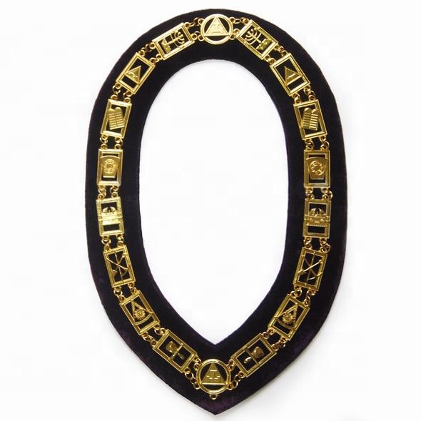 Ошейник-цепочка Masonic regalia Royal Arch-золото/серебро