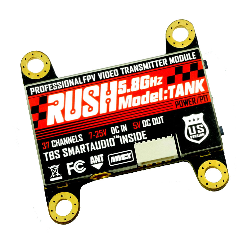 Передатчик для гоночного дрона FPV RUSH VTX TANK (версия для США), 5,8 ГГц, 37CH, 25/200/500/800 МВт