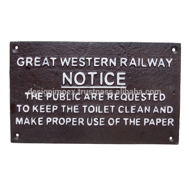 Чугунный знак «GWR Note»
