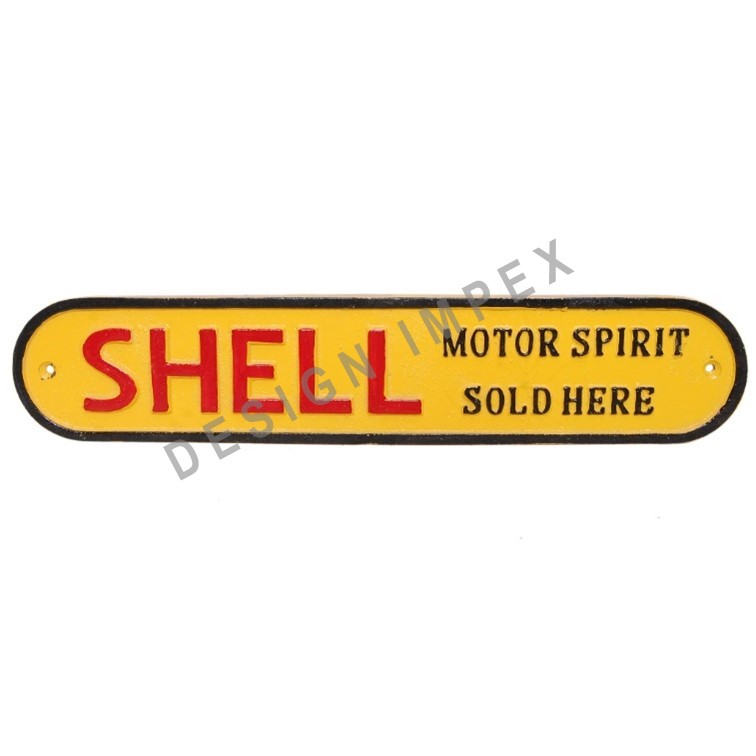 Металлический знак SHELL MOTOR SPIRIT petroiana