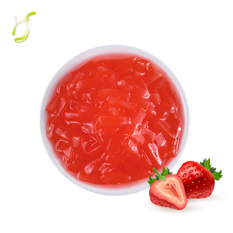 Taiwan Bubble Milk Tea Topping Ingredients Strawberry Flavor Coconut Jelly