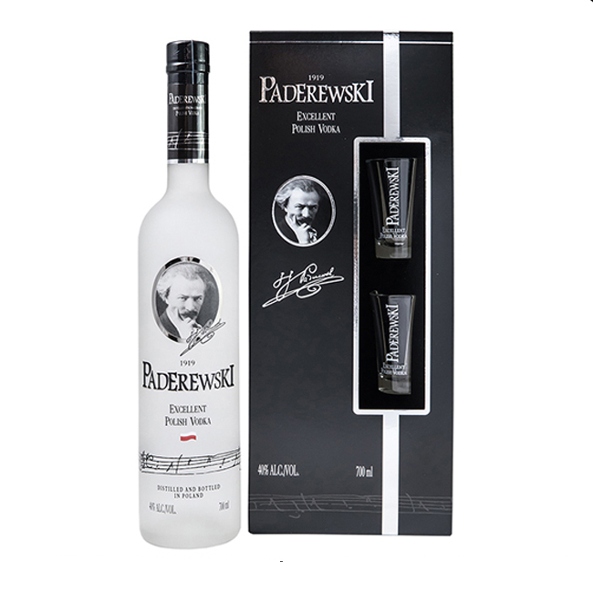 Глобальная поставка подарочной упаковки зерновой водки PADEREWSKI оптом по ведущей цене