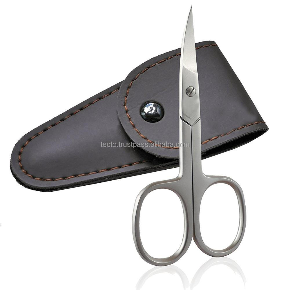 Professional Cuticle Scissors Curved Finger And Toenails Manicure Beauty Scissors With Packing Case