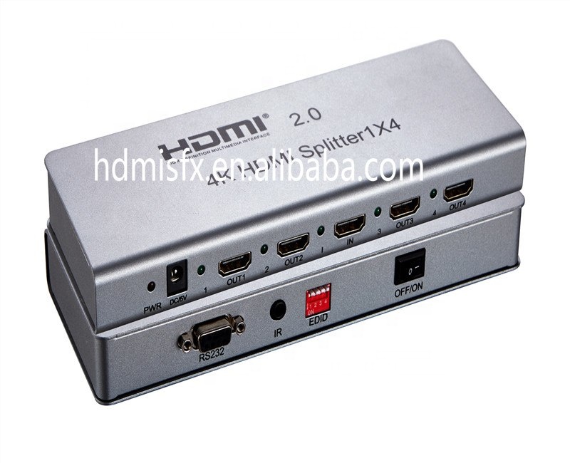 HDCP2.2 HDMI 2,0 1X4 HDMI разветвитель 4 к 3D формат видео