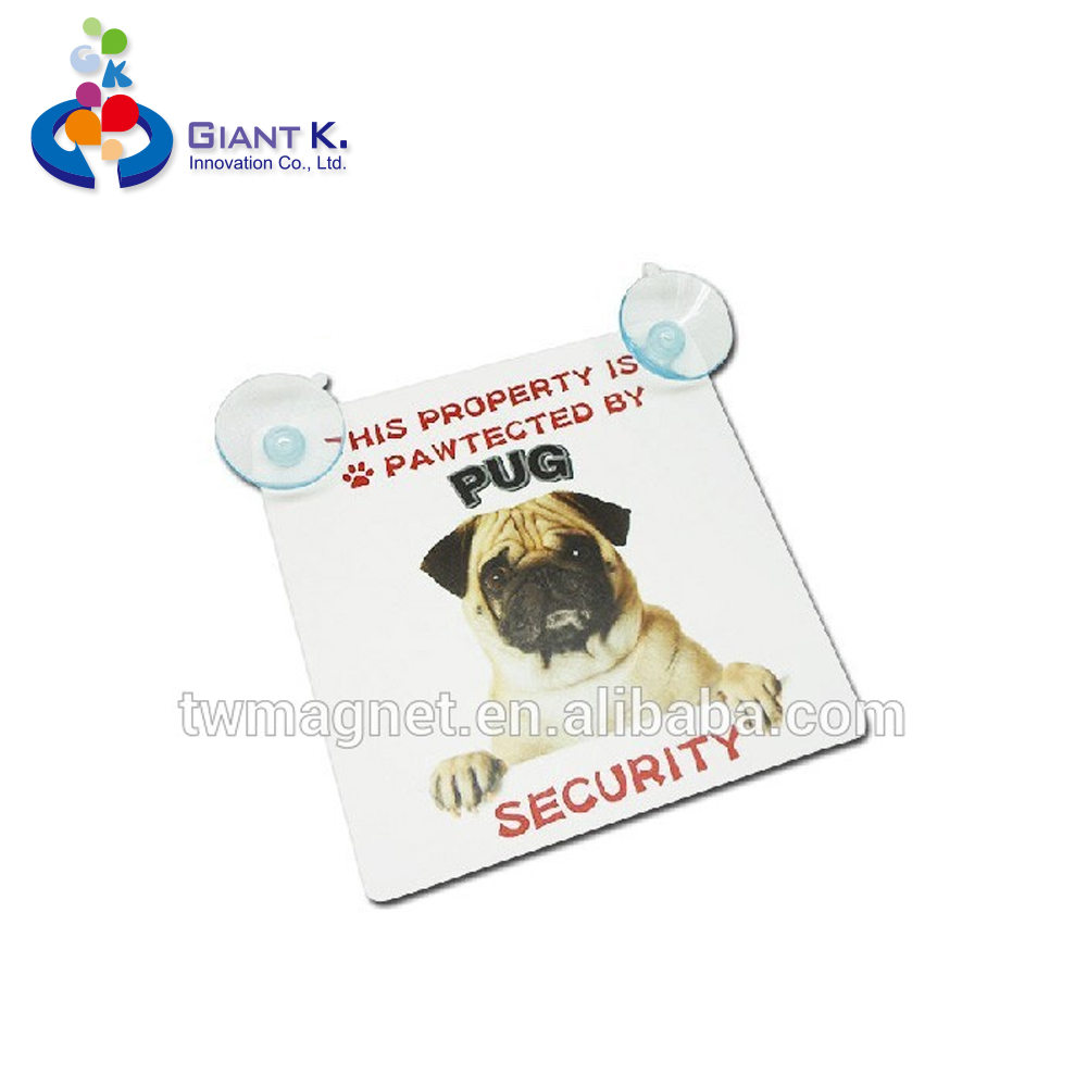 For pet pug dog warning plastic door hanging sign