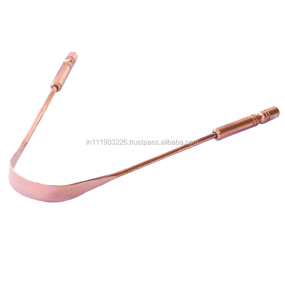 Pure copper tongue scraper Superior Quality product oral care tongue cleaner