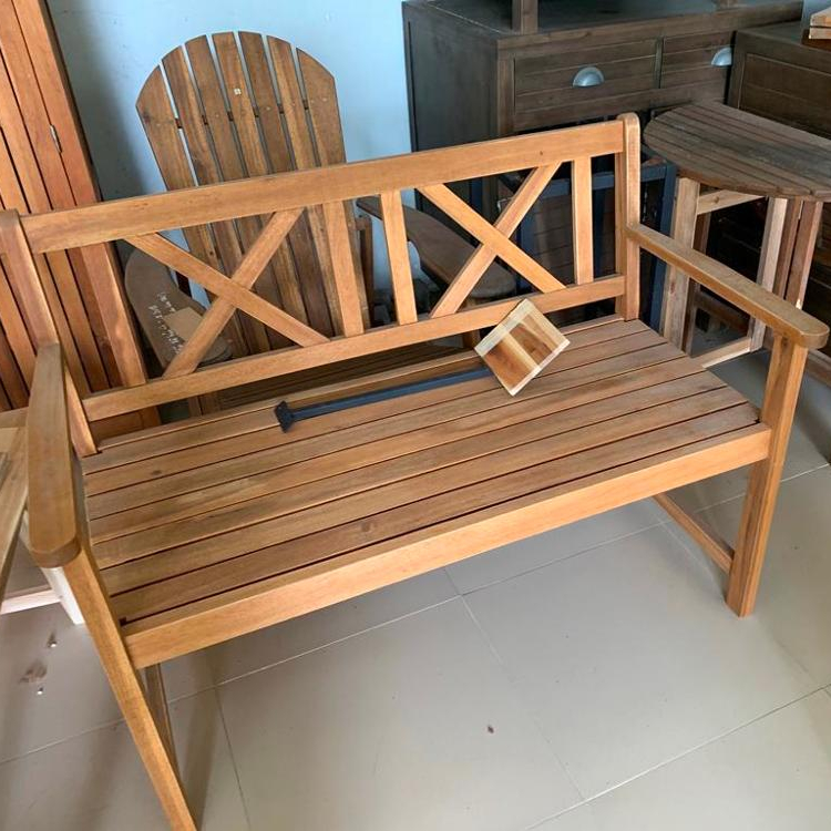 Outdoor Folding Wooden Bench WCB325.1, Acacia in Oiled finishing