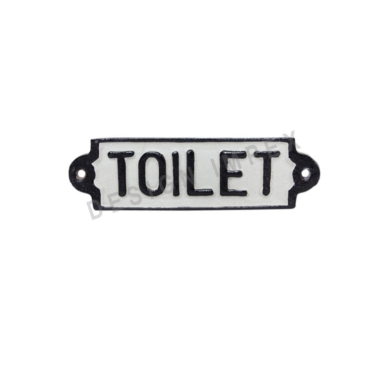 Cast Iron "TOILET" Sign