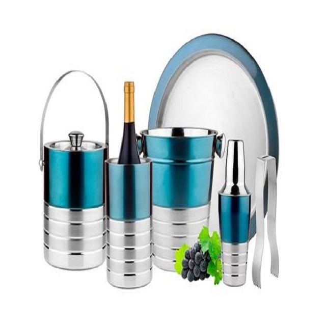 Stainless Steel Mirror Polished Bar Tools Set Creative Bartender Kit Stainless Steel 700Ml Making Shaker Bar Tools Cocktail Set