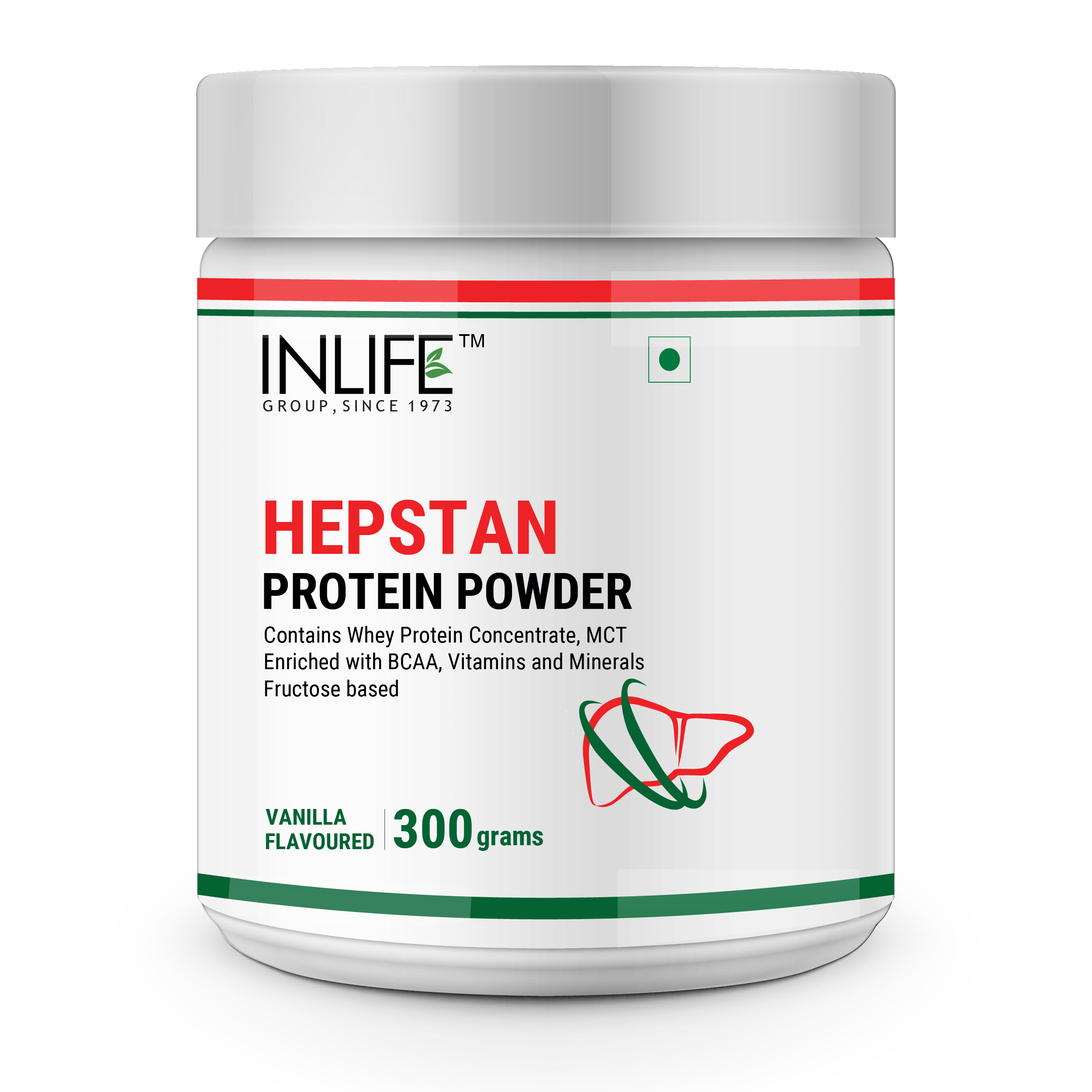 Порошковая добавка для ухода за печенью INLIFE hepстан, сывороточный протеин, витамины, минералы BCAAs - 300 граммов (ваниль)