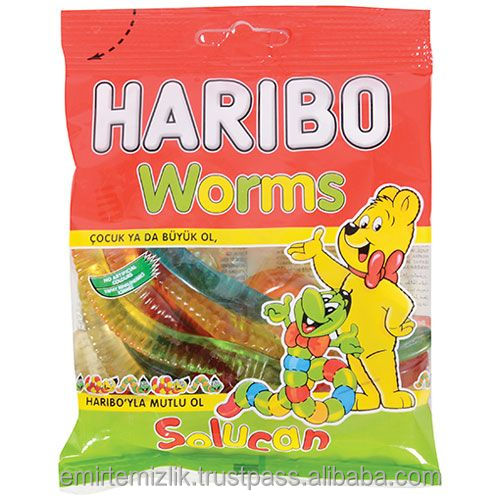 Для HARIBO Worm JELLY 80 GR HALAL
