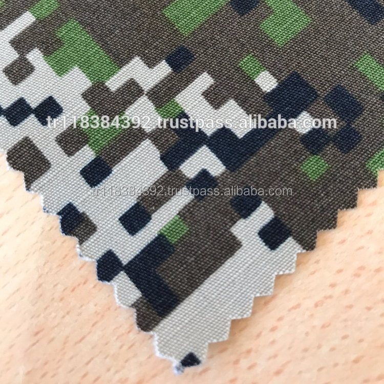 %50 Polyamide Nylon %50 Cotton Ripstop Camouflage Military Uniform Fabric