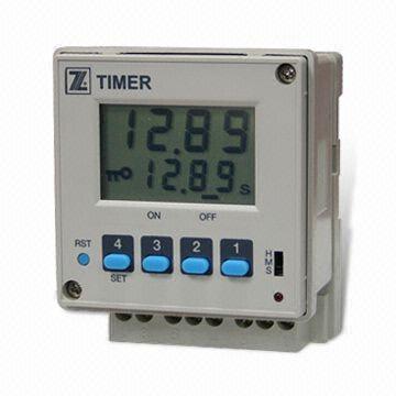 Backlit, Programmable Digital Electronic Timer with EEPROM IC Controlled Memory